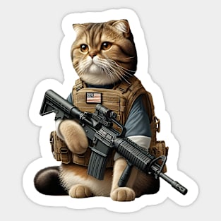 Tactical Cat Sticker